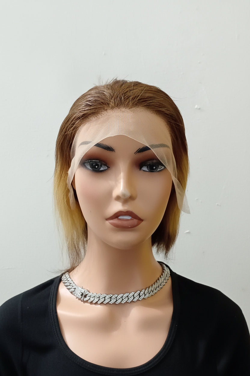 three tone bob wig